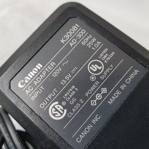 Canon 13.5V Printer Power Supply K30081 AD-300 AC/DC Adapter OEM EUC